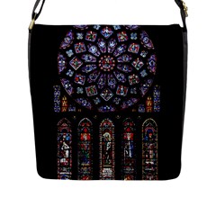 Rosette Cathedral Flap Closure Messenger Bag (l) by Pakrebo