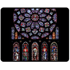 Rosette Cathedral Double Sided Fleece Blanket (medium)  by Pakrebo