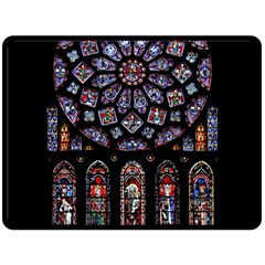 Rosette Cathedral Double Sided Fleece Blanket (large)  by Pakrebo