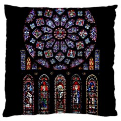 Rosette Cathedral Large Flano Cushion Case (one Side) by Pakrebo