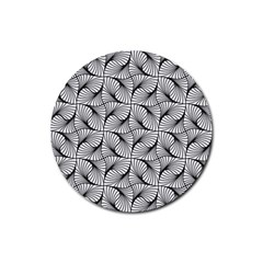 Abstract Seamless Pattern Rubber Coaster (round)  by Pakrebo