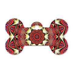 Farbenpracht Kaleidoscope Arts Dog Tag Bone (one Side) by Pakrebo