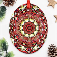 Farbenpracht Kaleidoscope Arts Ornament (oval Filigree) by Pakrebo