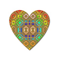 Background Image Tile Geometric Heart Magnet by Pakrebo