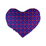 Background Image Decorative Art Standard 16  Premium Flano Heart Shape Cushions Back