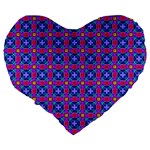 Background Image Decorative Art Large 19  Premium Flano Heart Shape Cushions Back