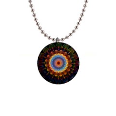 Colorful Prismatic Chromatic 1  Button Necklace