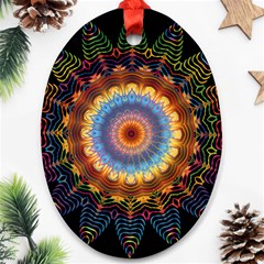 Colorful Prismatic Chromatic Oval Ornament (Two Sides)