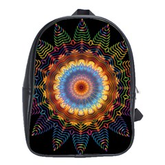 Colorful Prismatic Chromatic School Bag (large) by Pakrebo