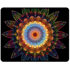 Colorful Prismatic Chromatic Double Sided Fleece Blanket (Medium) 