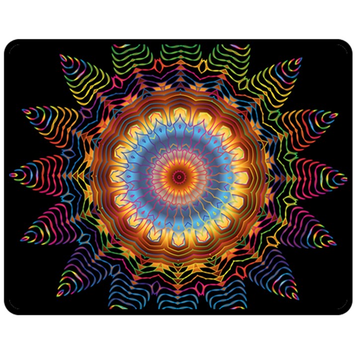 Colorful Prismatic Chromatic Double Sided Fleece Blanket (Medium) 