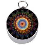 Colorful Prismatic Chromatic Silver Compasses Front