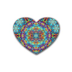 Background Image Wallpaper Rubber Coaster (Heart) 