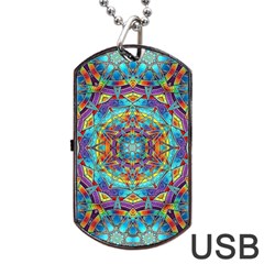 Background Image Wallpaper Dog Tag USB Flash (Two Sides)