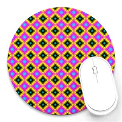 Tile Background Image Design Round Mousepads by Pakrebo