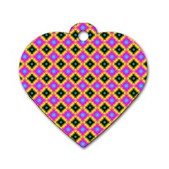 Tile Background Image Design Dog Tag Heart (one Side) by Pakrebo