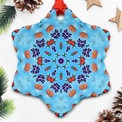 Farbenpracht Kaleidoscope Snowflake Ornament (two Sides) by Pakrebo