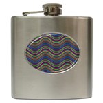 Decorative Ornamental Abstract Hip Flask (6 oz) Front