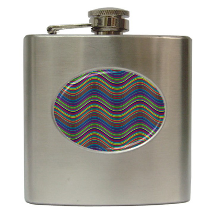 Decorative Ornamental Abstract Hip Flask (6 oz)