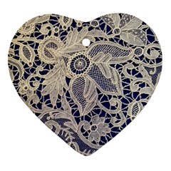 Point De Rose Heart Ornament (two Sides) by Pakrebo