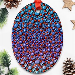 Tile Background Image Pattern 3d Ornament (oval) by Pakrebo