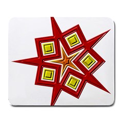 Pattern Tile Decorative Design Star Large Mousepads by Pakrebo