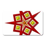 Pattern Tile Decorative Design Star Magnet (Rectangular) Front