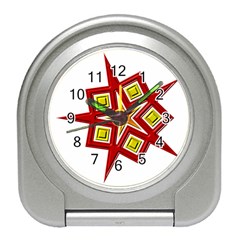 Pattern Tile Decorative Design Star Travel Alarm Clock