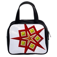 Pattern Tile Decorative Design Star Classic Handbag (two Sides) by Pakrebo