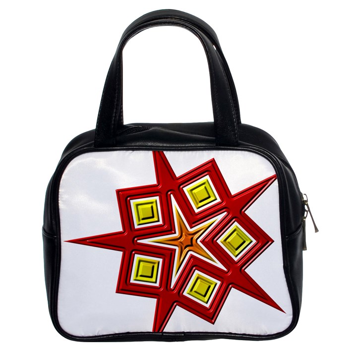 Pattern Tile Decorative Design Star Classic Handbag (Two Sides)