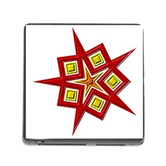 Pattern Tile Decorative Design Star Memory Card Reader (square 5 Slot) by Pakrebo