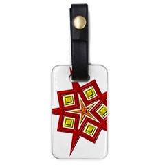 Pattern Tile Decorative Design Star Luggage Tags (one Side)  by Pakrebo