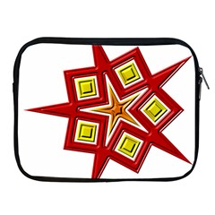 Pattern Tile Decorative Design Star Apple Ipad 2/3/4 Zipper Cases by Pakrebo