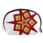 Pattern Tile Decorative Design Star Accessory Pouch (Large) Front