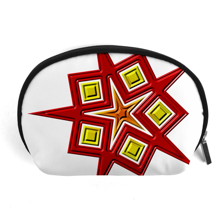 Pattern Tile Decorative Design Star Accessory Pouch (Large)