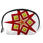 Pattern Tile Decorative Design Star Accessory Pouch (Large) Back