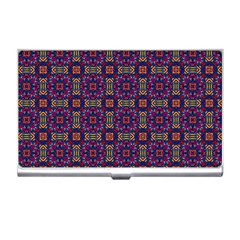 Tile Pattern Background Image Purple Business Card Holder by Pakrebo