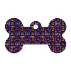 Tile Pattern Background Image Purple Dog Tag Bone (one Side) by Pakrebo