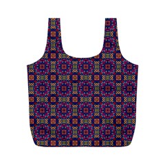 Tile Pattern Background Image Purple Full Print Recycle Bag (m) by Pakrebo