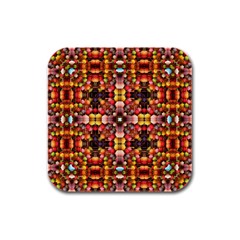 Tile Background Image Creativity Rubber Square Coaster (4 Pack)  by Pakrebo