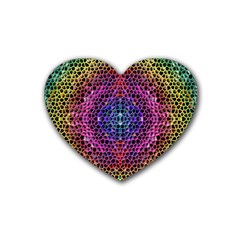 Background Image Decorative Rubber Coaster (heart)  by Pakrebo