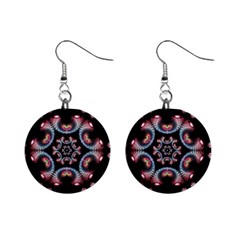 Ornament Kaleidoscope Mini Button Earrings by Pakrebo