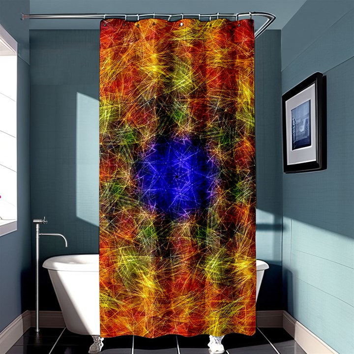 Background Image Tile Abstract Shower Curtain 36  x 72  (Stall) 