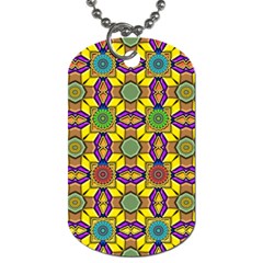 Background Image Geometric Dog Tag (two Sides) by Pakrebo