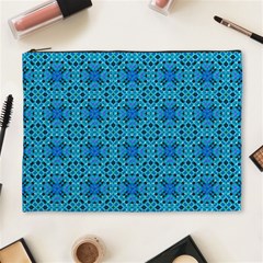 Background Image Tile Pattern Blue Cosmetic Bag (xl)