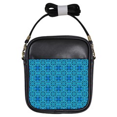 Background Image Tile Pattern Blue Girls Sling Bag by Pakrebo