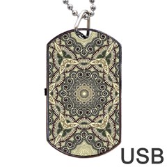 Surreal Design Graphic Pattern Dog Tag Usb Flash (one Side) by Pakrebo