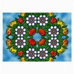 Mandala Background Colorful Pattern Large Glasses Cloth by Pakrebo