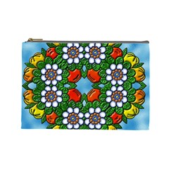 Mandala Background Colorful Pattern Cosmetic Bag (large) by Pakrebo