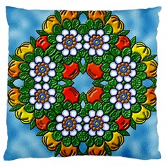 Mandala Background Colorful Pattern Large Cushion Case (two Sides) by Pakrebo